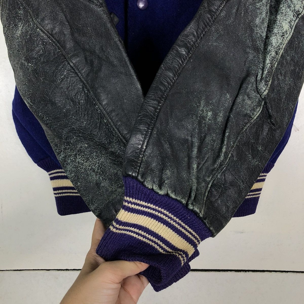 Toyo Enterprises 🔥Vintage Leather Varsity Jacket Division of Holt’s USA Size US M / EU 48-50 / 2 - 13 Thumbnail