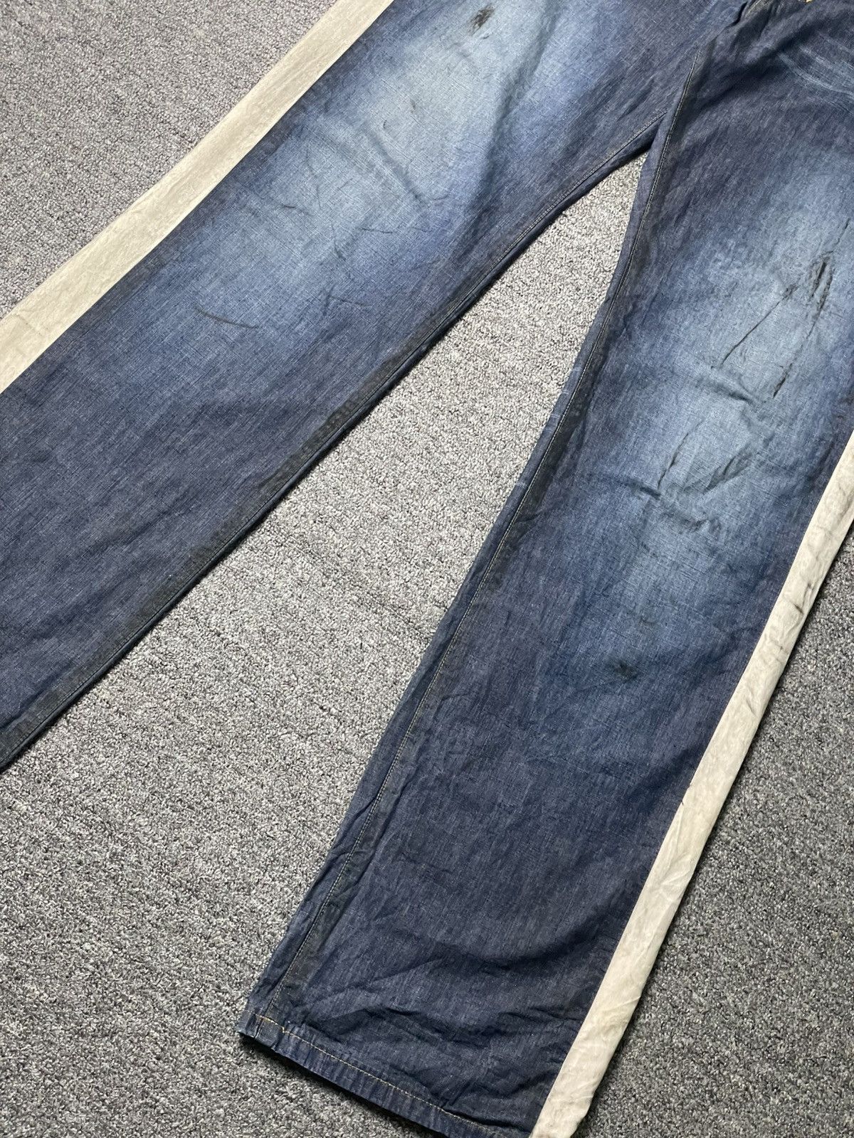CABANE de ZUCCa × Japanese Brand × Vintage Cabane De Zucca Side Tape Pattern Jeans (104) Size US 34 / EU 50 - 2 Thumbnail