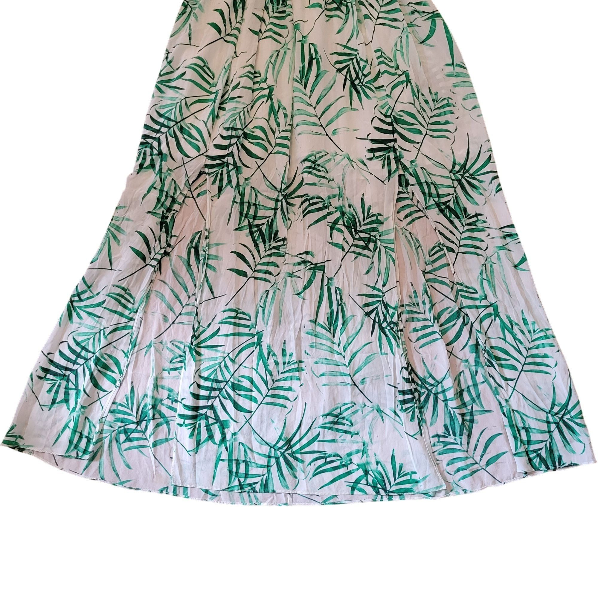 Amanda Uprichard Amanda Uprichard S Silk Green Palm Leaf Print RIO Maxi Halte Size S / US 4 / IT 40 - 11 Thumbnail