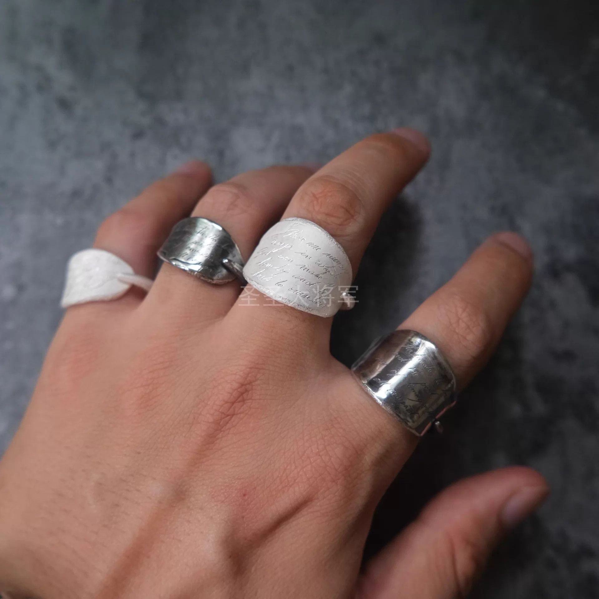 Uma Wang Detaj Uma Wang Luna Series Shakespeare/Hesse Poetry Ring Size ONE SIZE - 5 Thumbnail