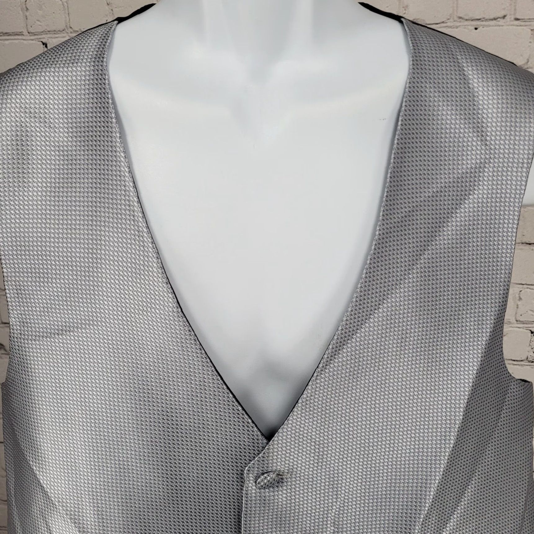 Calvin Klein Calvin Klein Grey Silver Buttoned Lined Suit Vest Waistcoat Medium M Size US M / EU 48-50 / 2 - 7 Thumbnail