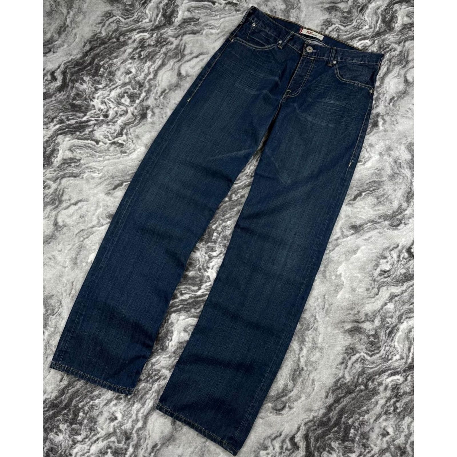 Levi's VINTAGE Levis 503 Jeans Loose Cinch Blue Men Size L 34 Size US 33 - 6 Thumbnail