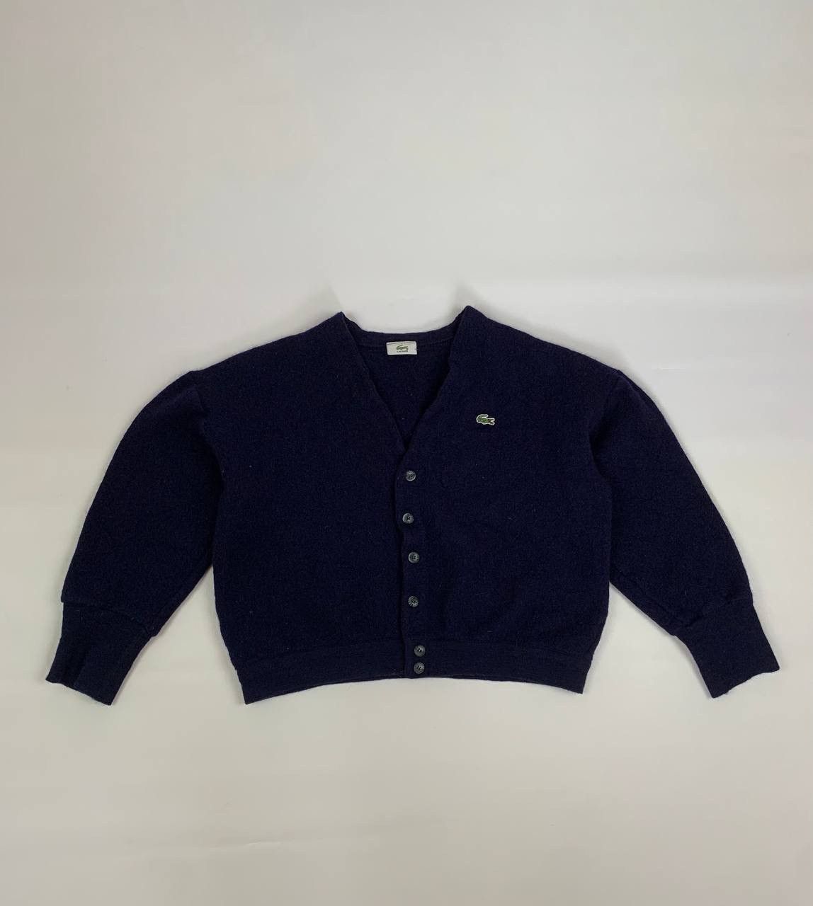 Lacoste Lacoste Women’s Knit V-Neck Cardigan Vintage Sweater Size L / US 10 / IT 46 - 1 Thumbnail