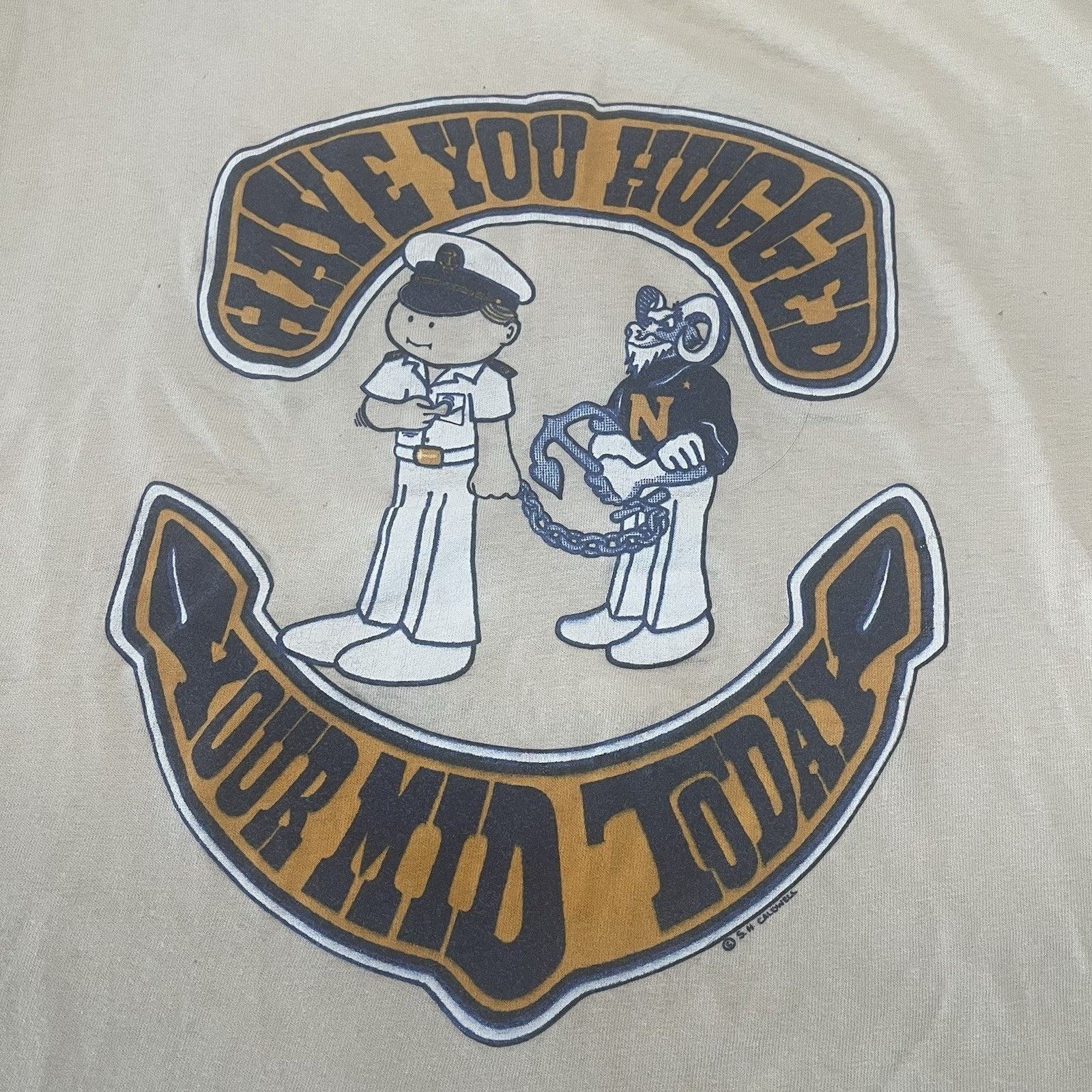 Vintage Vintage 70s US Navy academy Shirt Football Bill the goat Size US M / EU 48-50 / 2 - 2 Thumbnail