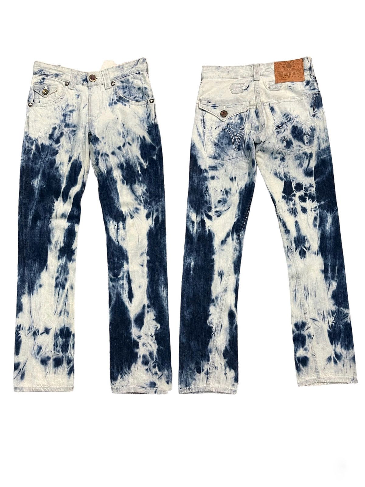 image of Distressed Denim x Edwin Unisex Acid Wash Limited Edwin Denim, Men's (Size 30)