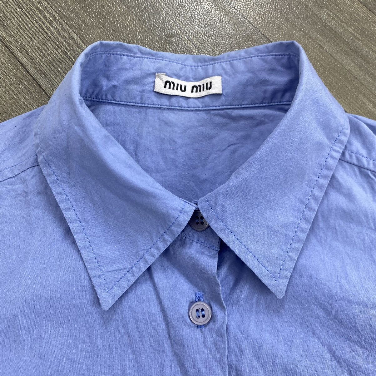 Miu Miu ARCHIVE Miu Miu By Prada Vintage Military Blue Shirt Button Size XS / US 0-2 / IT 36-38 - 4 Thumbnail