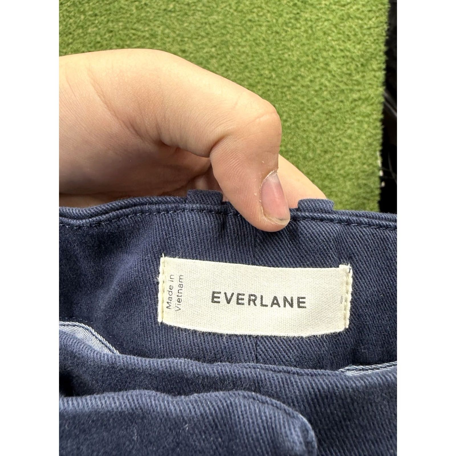 Everlane Everlane Pants 0 The Dream Kick Flare Stretch Cropped Blue Slim Knit Cotton Blend Modal Spandex Elastane Regular Rise High Womens 24x29 Size 25" / US 0 / IT 36 - 3 Thumbnail