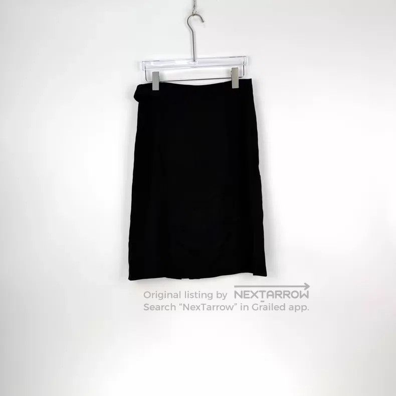 Hermes Hermes Navy Blue Semi-Silk Studs Skirt Size 35" - 4 Thumbnail