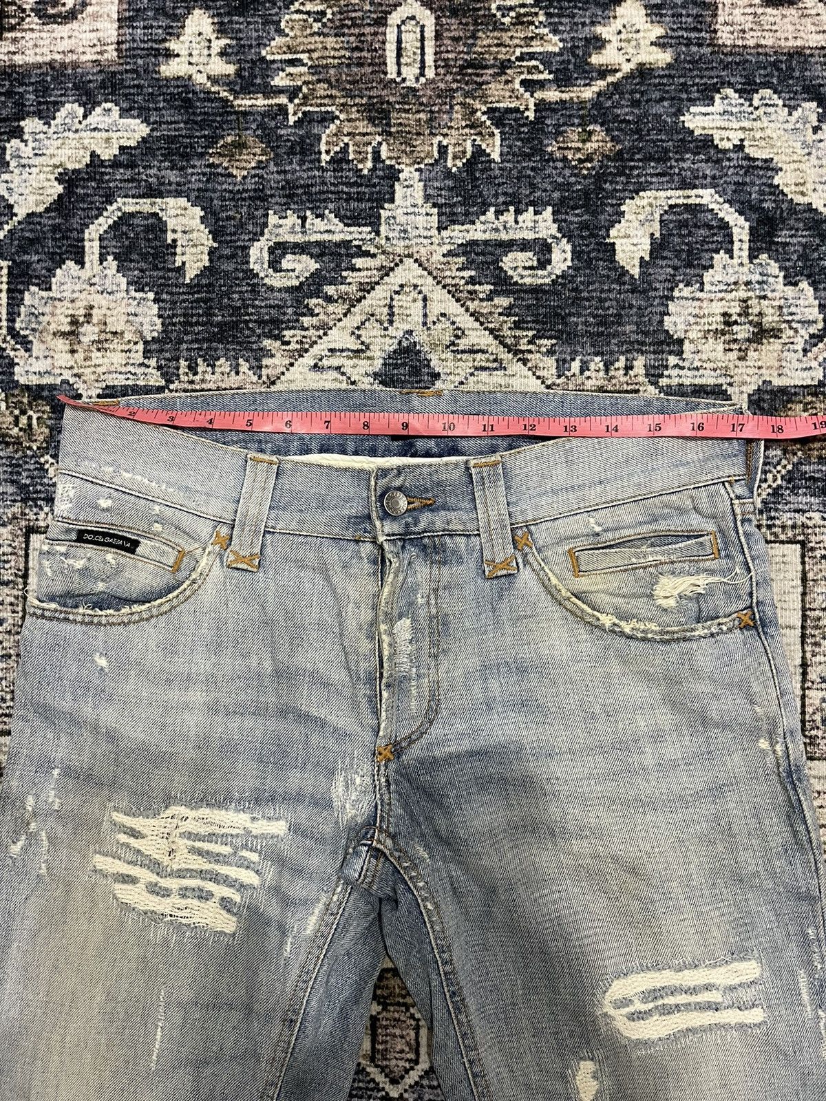 Dolce & Gabbana Vintage Dolce & Gabbana D&G Luxury Designer Metal Logo Denim Size US 34 / EU 50 - 18 Thumbnail