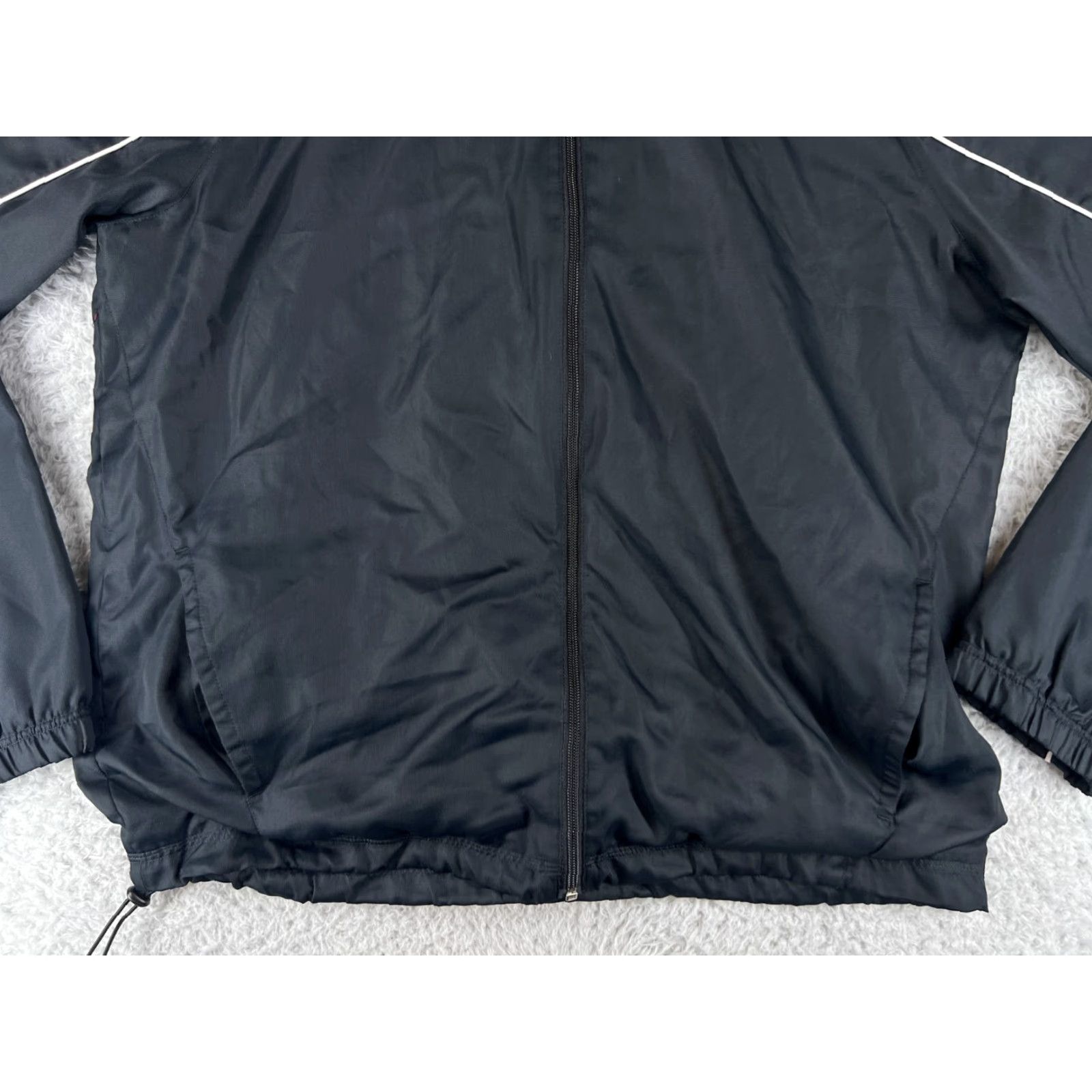 Reebok VINTAGE REEBOK Jacket Shirt Mens L Gray Black Windbreaker Full Zip Pockets Poly Shell Athletic Size US L / EU 52-54 / 3 - 5 Thumbnail