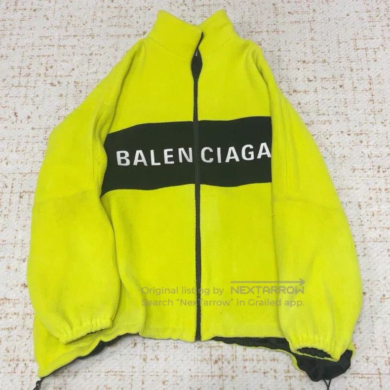 Balenciaga Balenciaga Neon Color Block Lettering Jacket Size XXS / US 00 / IT 34 - 1 Thumbnail