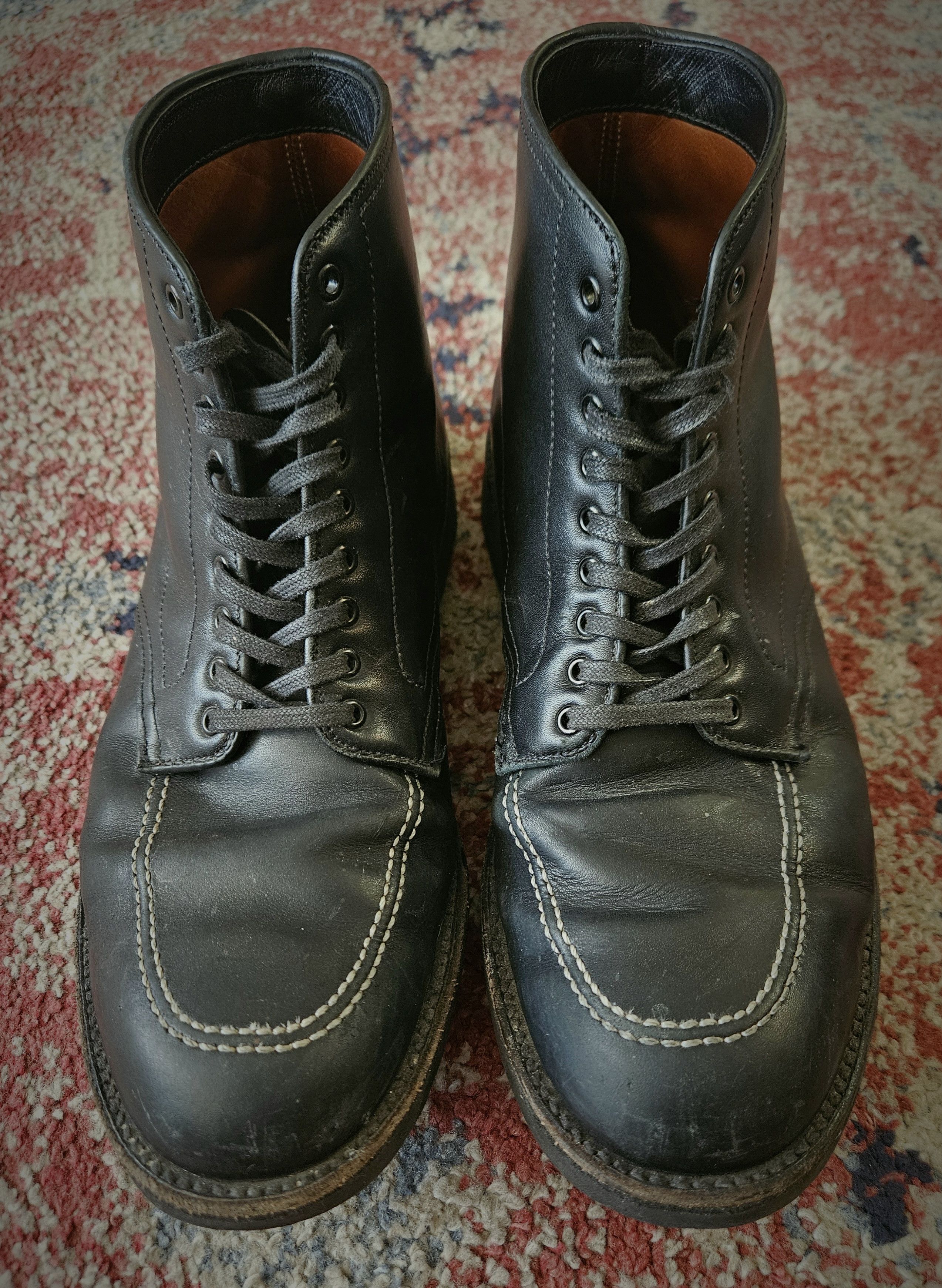 image of Alden Black Indy Shoes, Men's (Size 7.5)