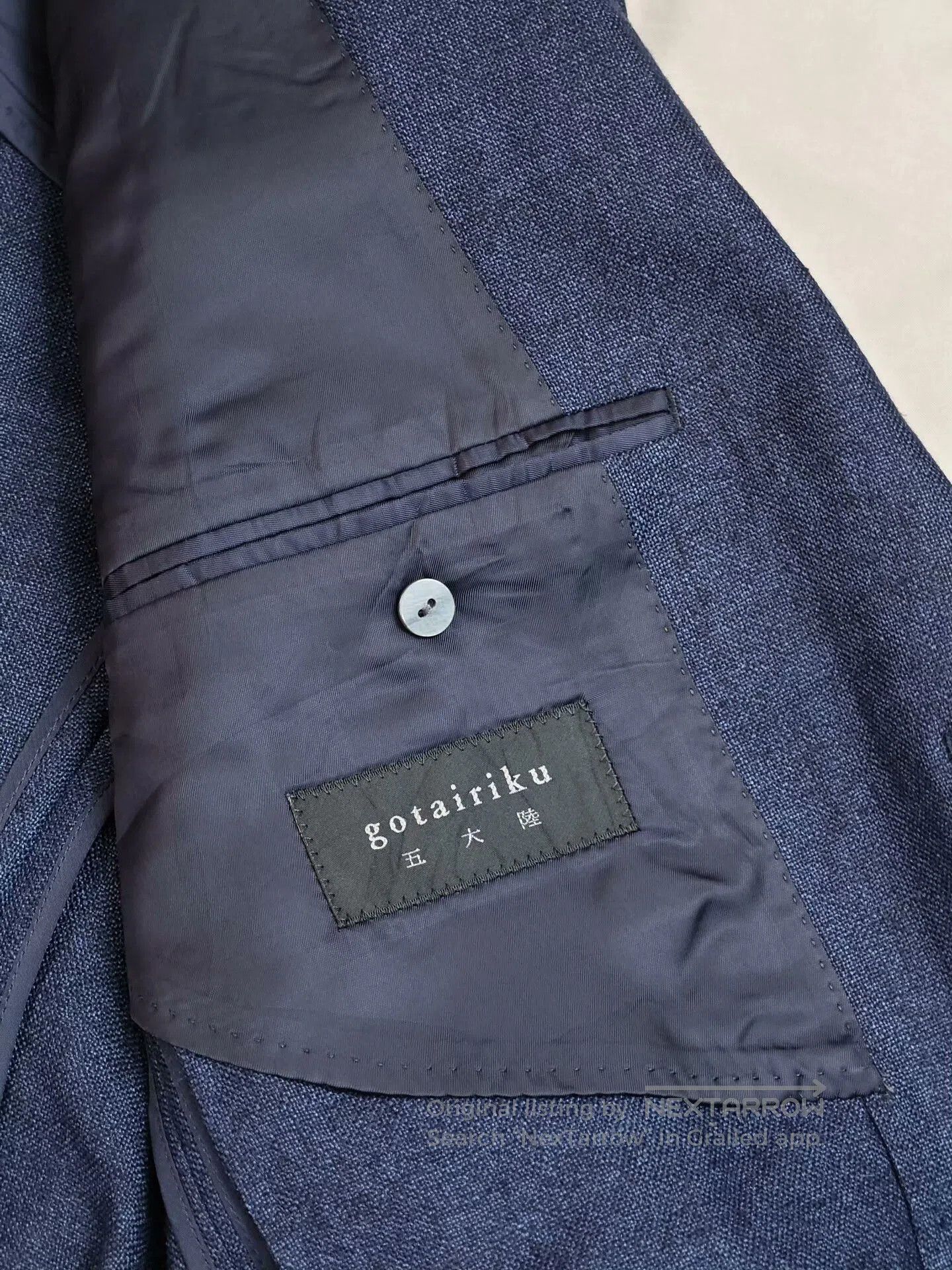 Japanese Brand Italian E. Thomas Navy Blazer. Size US M / EU 48-50 / 2 - 8 Thumbnail