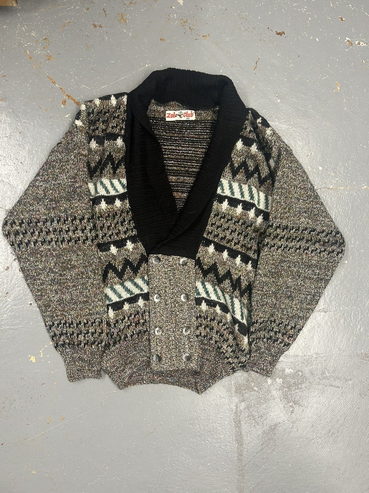 Vintage Crazy Vintage 90s Essential Knit Cardigan Style Stoner Sweat Size US L / EU 52-54 / 3 - 1 Thumbnail