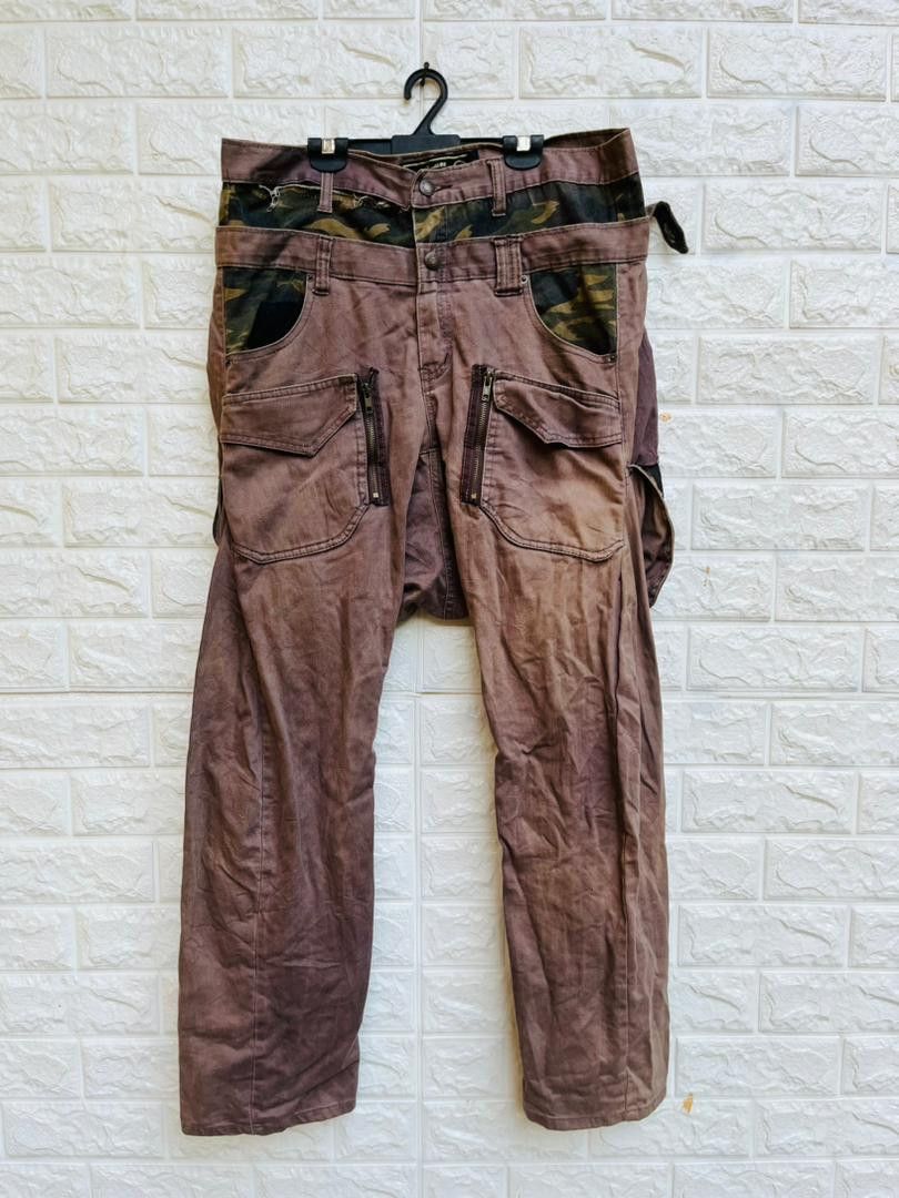 Image of Vintage Breathmint Zipper Hip Hop Streetwear Fashion Style in Coco Brown, Men's (Size 34)