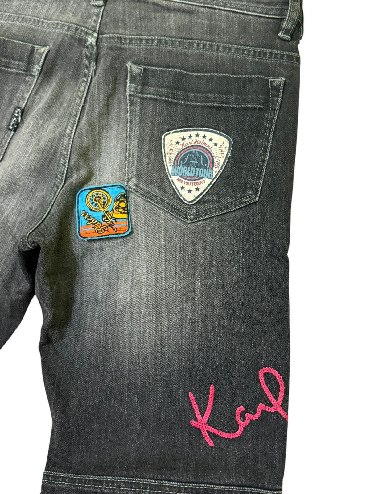 Hysteric Glamour × Karl Helmut × Vintage VINTAGE KARL HELMUT EMBROIDERY GUITAR DISTRESSED DENIM Size US 30 / EU 46 - 14 Thumbnail