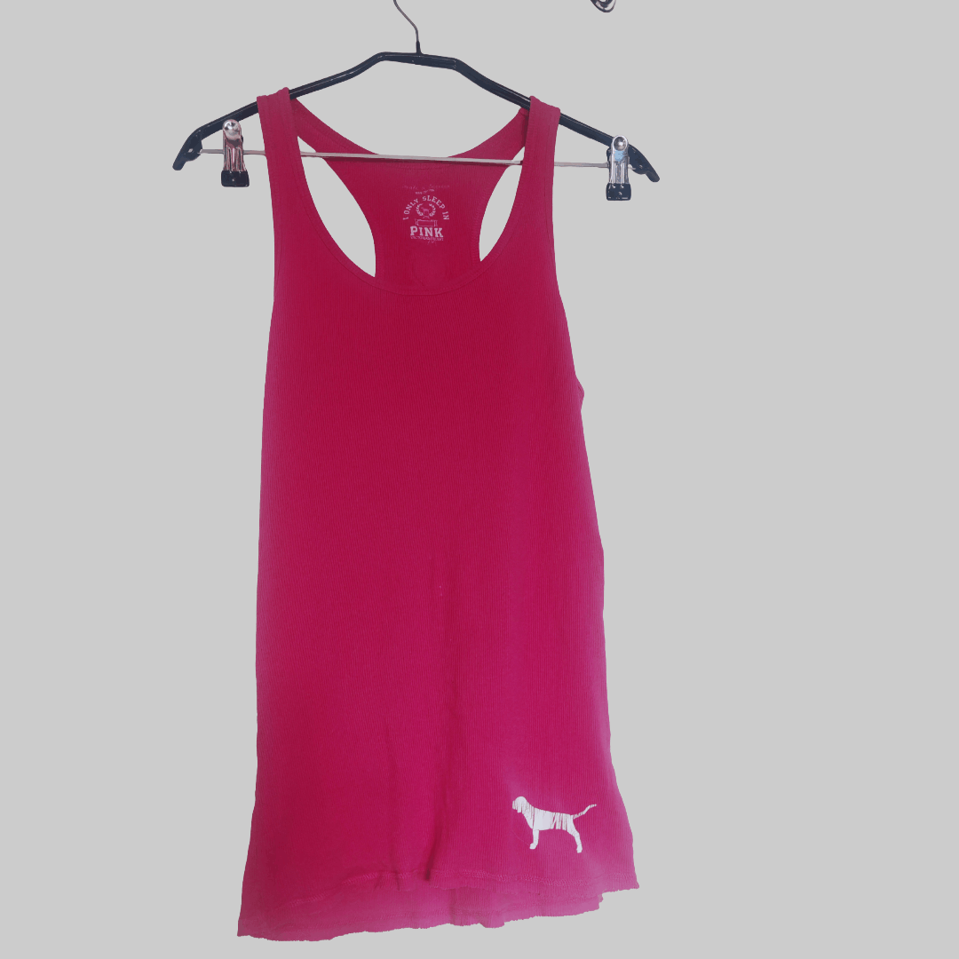 Victoria's Secret Y2K Victoria's Secret Racerback Tank Pink Top Size M / US 6-8 / IT 42-44 - 2 Thumbnail