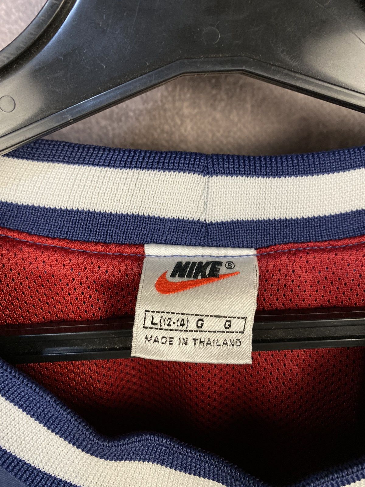 Nike × Vintage Vintage Nike Nylon Drill Blue Boxy Sweatshirt Size US S / EU 44-46 / 1 - 7 Thumbnail