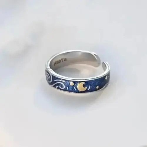Designer × Ring Of Fire Van Gogh Starry Night Ring Size ONE SIZE - 4 Thumbnail