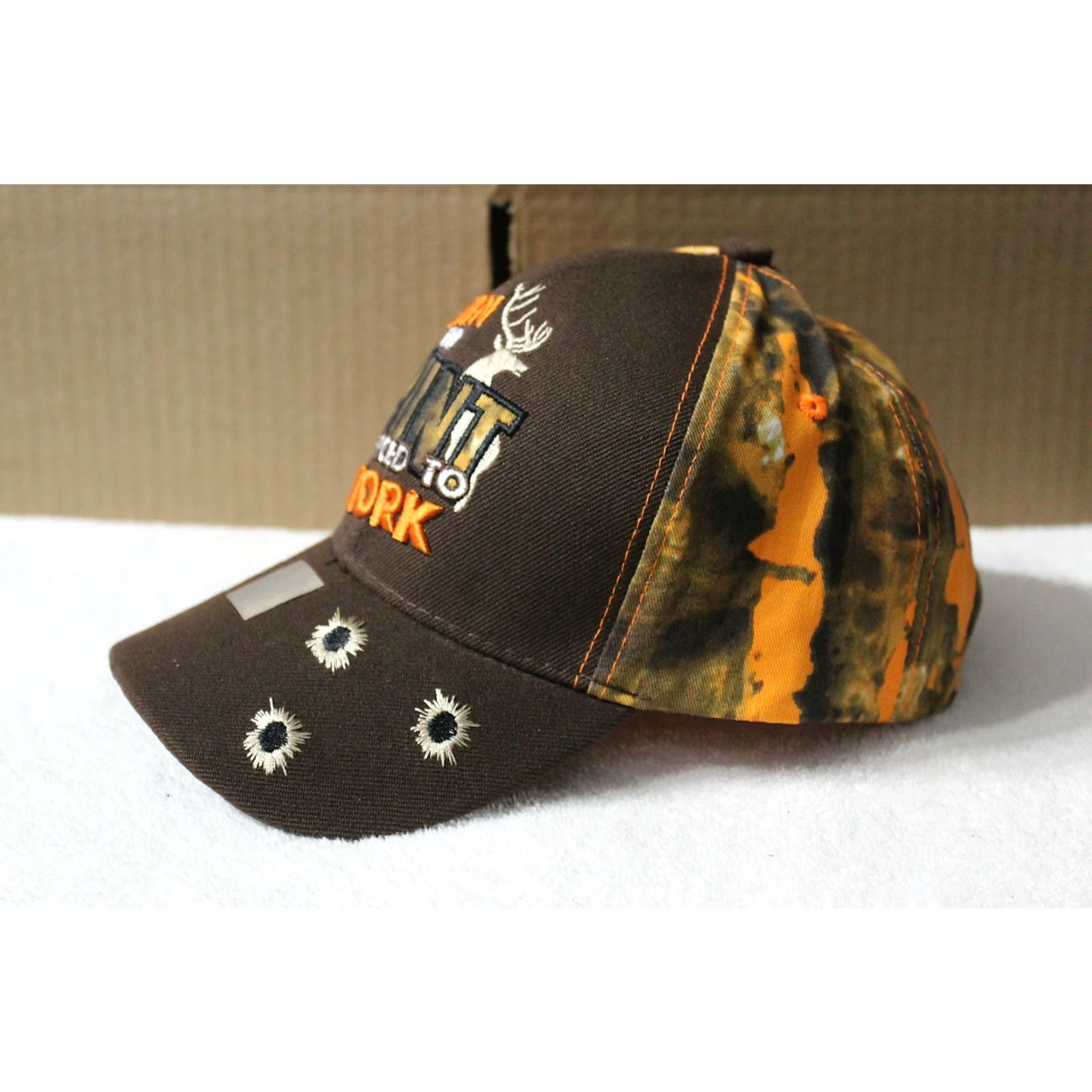 Vintage VINTAGE CALI Baseball Cap Adjustable Beige Hunting Deer Bullet Hole Mens Size ONE SIZE - 2 Thumbnail