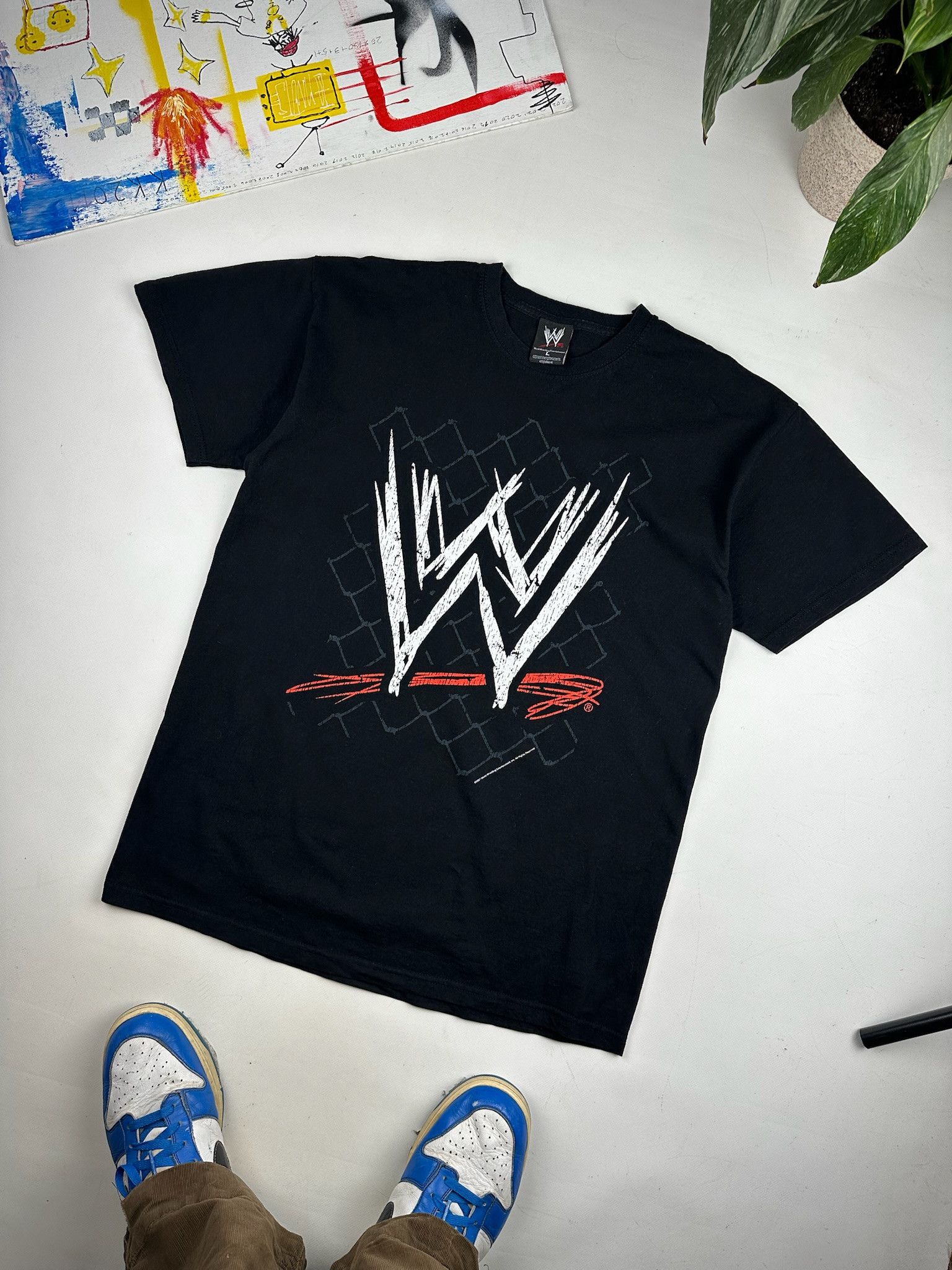 Vintage Vintage 2007 WWE Wrestling Logo Black Large T-Shirt Size US L / EU 52-54 / 3 - 1 Thumbnail