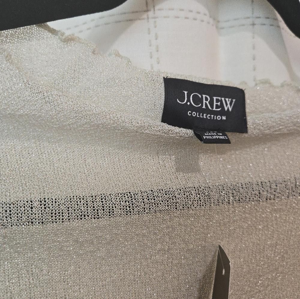 J.Crew J CREW Collection Sheer Metallic Boatneck Top Size M / US 6-8 / IT 42-44 - 9 Thumbnail