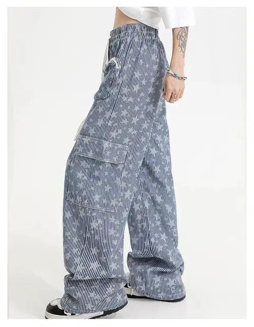 Japanese Brand Kinuka x Nanae Blue hip hop multi star corduroy pants Size US 28 / EU 44 - 4 Thumbnail