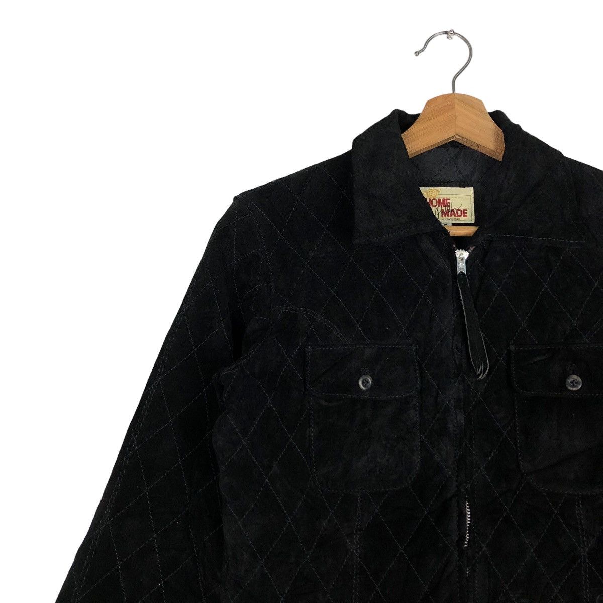 Japanese Brand 🔥Vtg Cropped Leather Jacket Biker Home Made Pelle Pelle Size US M / EU 48-50 / 2 - 7 Thumbnail