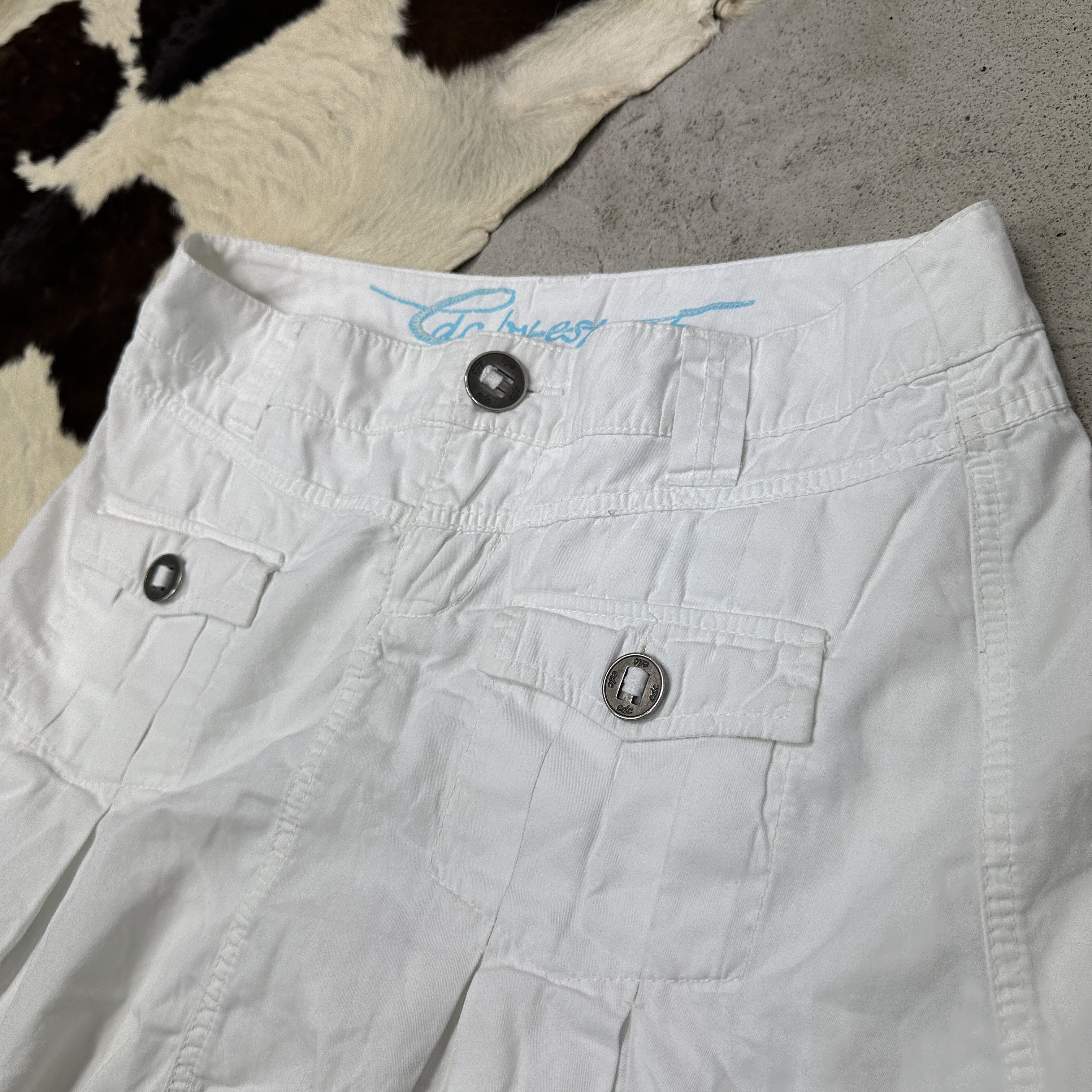 Vintage Vintage Military Styled Safari White Pleated Dress Y2K Size 26" / US 2 / IT 38 - 3 Thumbnail