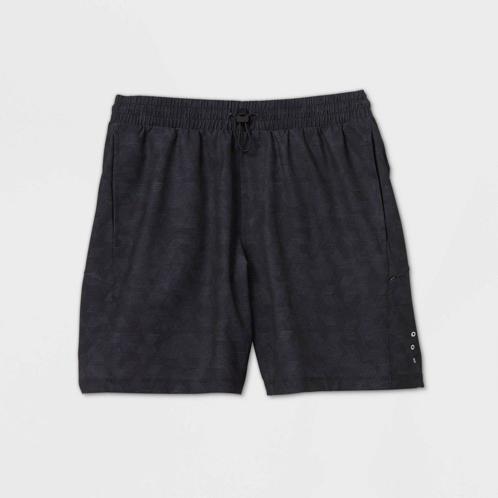Other Mens Black Geometric Swim Shorts With Drawstring Waist & Mes Size US 32 / EU 48 - 1 Thumbnail