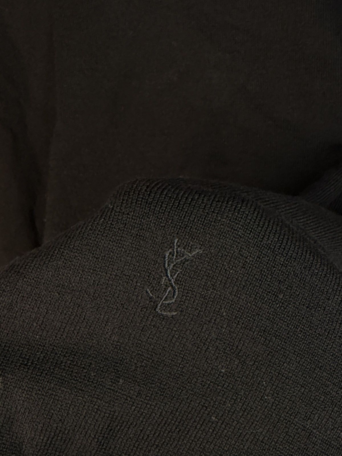 Yves Saint Laurent 🇮🇹Italy Wool YSL Sweater Soft Black Sweatshirt Light Vintage Size US M / EU 48-50 / 2 - 2 Thumbnail