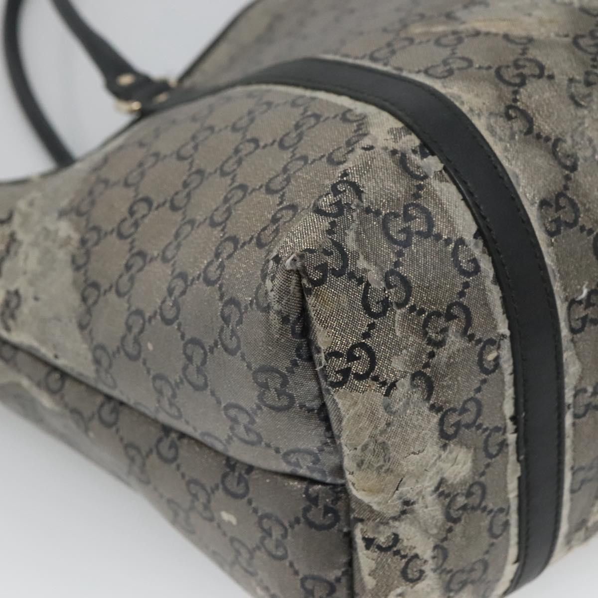 Gucci GUCCI GG Crystal Tote Bag Coated Canvas Navy Gold Size ONE SIZE - 13 Thumbnail
