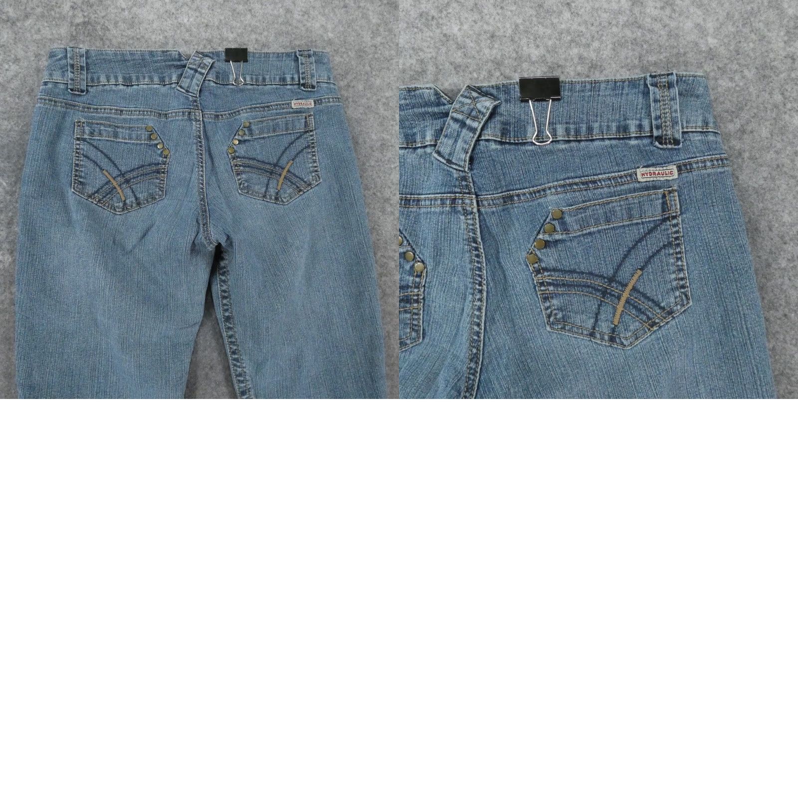 Vintage HYDRAULIC Jeans Womens 6 Bootcut Stretch Low Rise Med Wash Blue Size 28" / US 6 / IT 42 - 10 Thumbnail