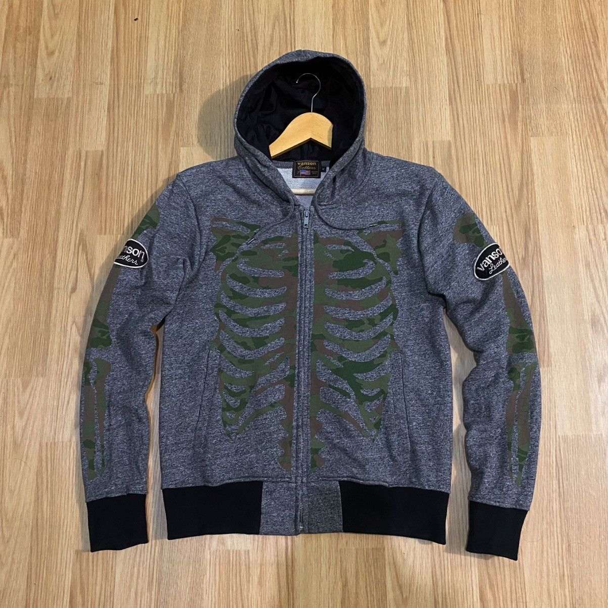 Vanson Leathers Vanson leathers skeleton ziphoodie Size US M / EU 48-50 / 2 - 1 Thumbnail