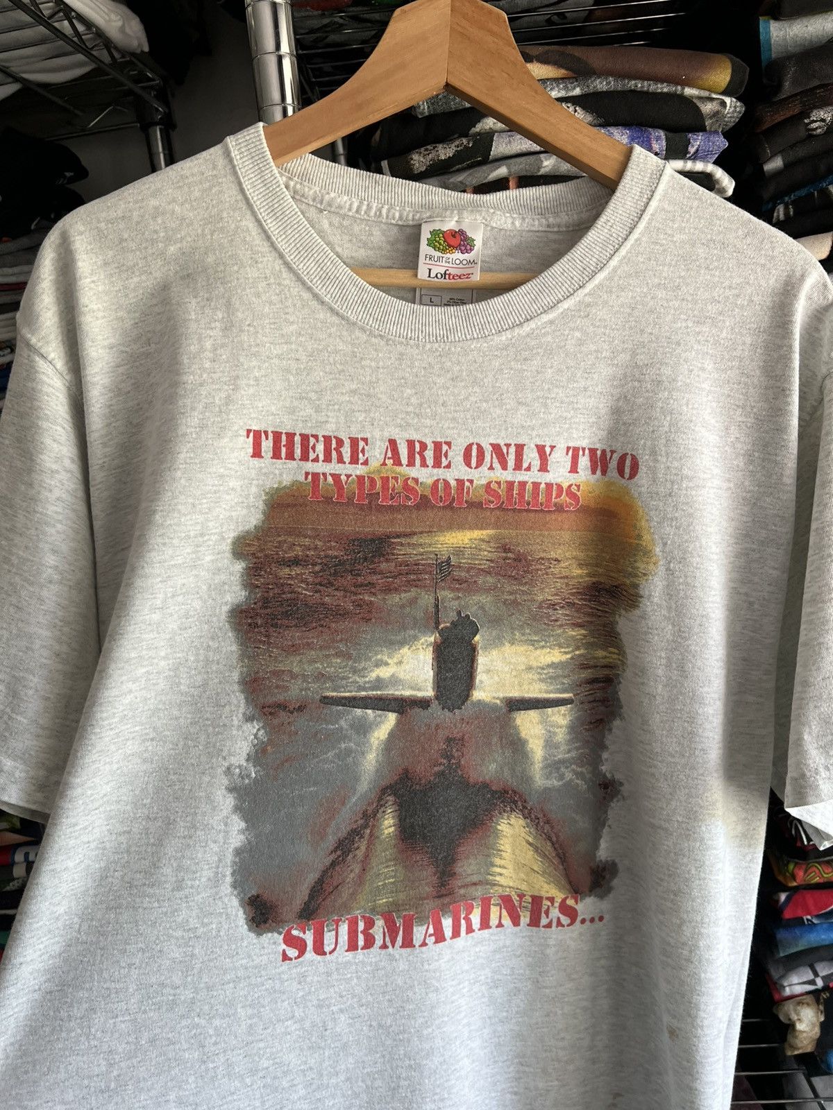 Fruit Of The Loom 2000s Submarines Types of Ships Targets Military Random Tee Size US L / EU 52-54 / 3 - 4 Thumbnail