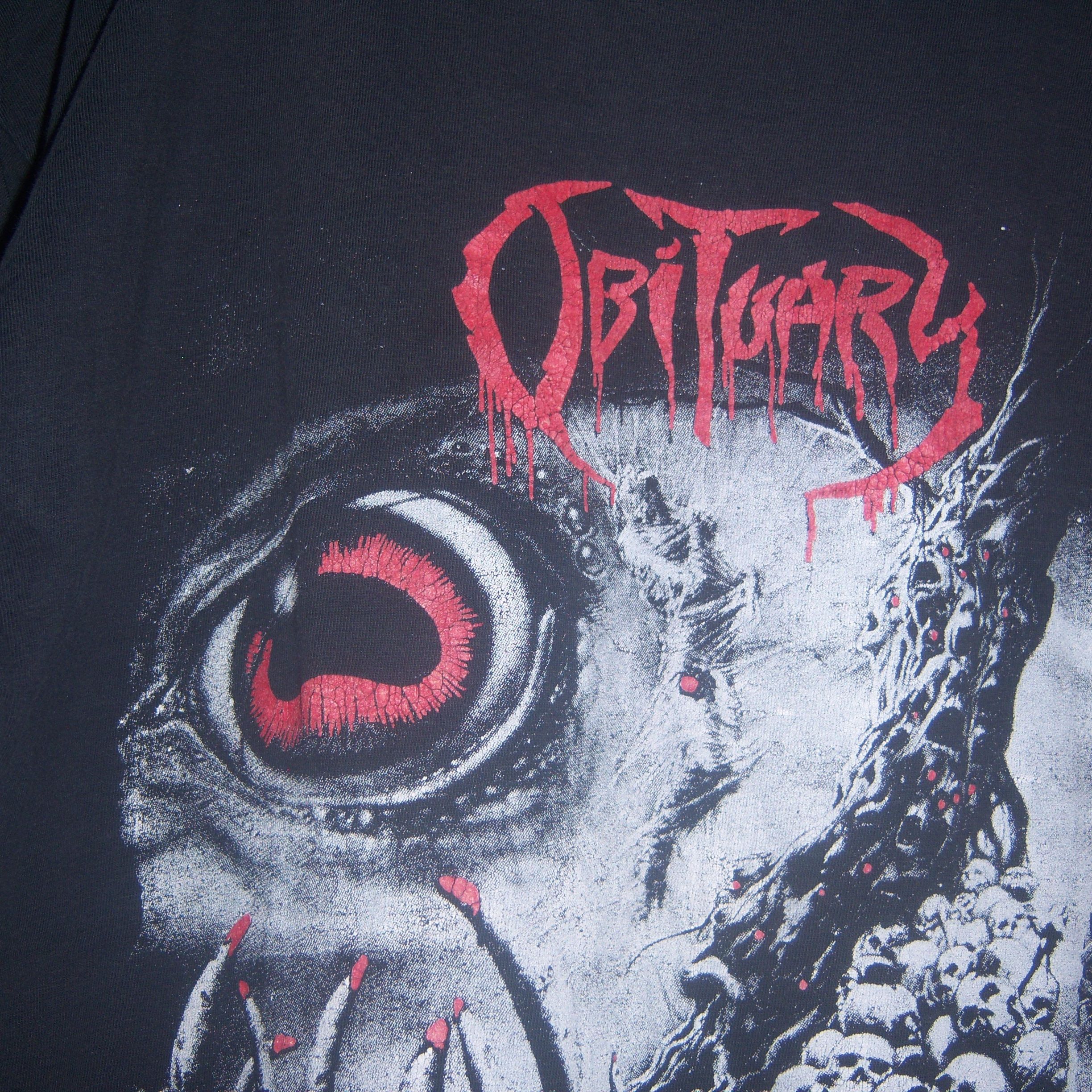 Band Tees × Vintage 90s Obituary Cause Of Death Europe Size US L / EU 52-54 / 3 - 11 Thumbnail