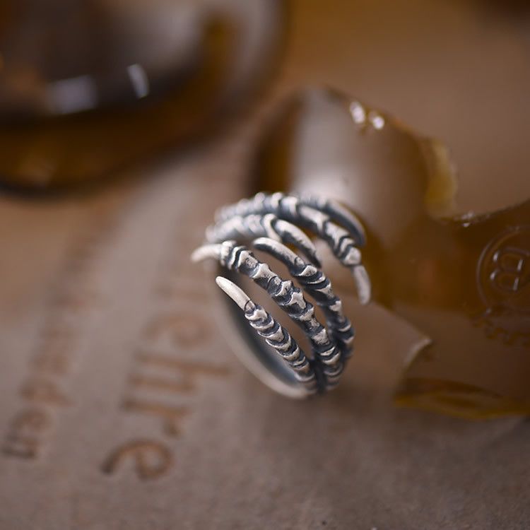 Jewelry Skull Punk Jewelry Rings Open Size Chrome Ring (Size 7-13) Size ONE SIZE - 2 Thumbnail