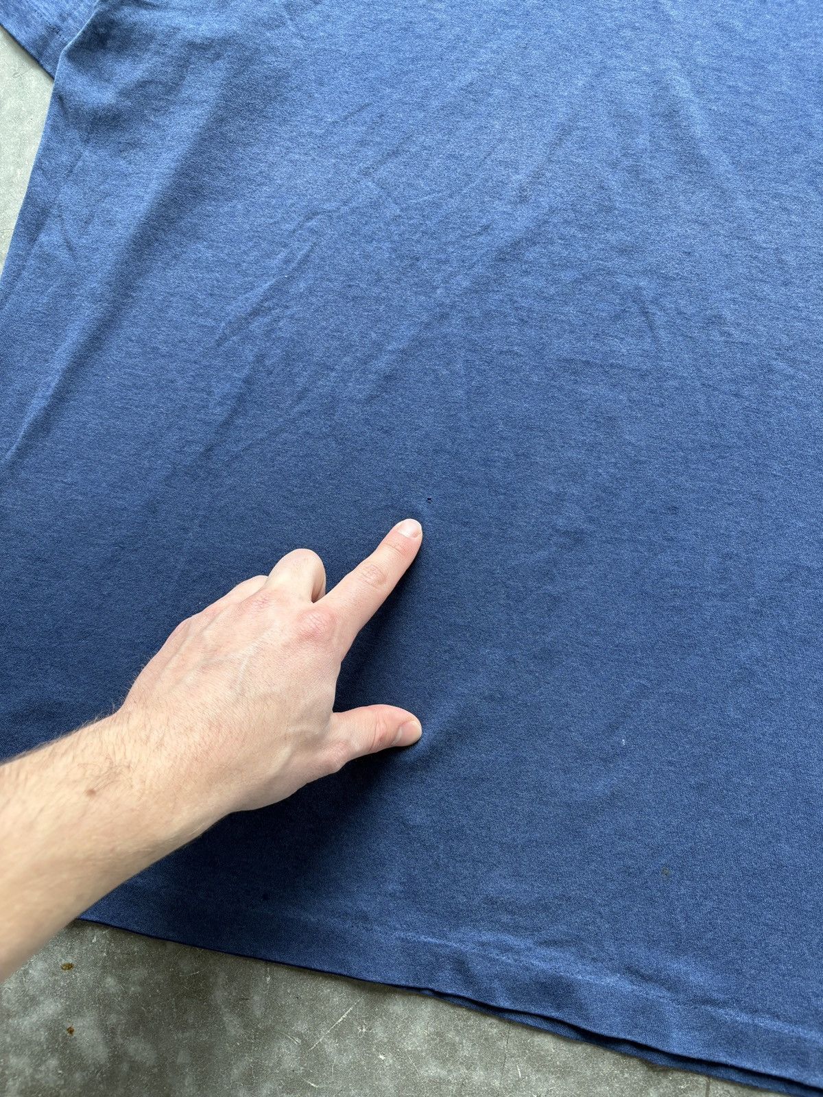 Vintage Vintage 80s Hanes Faded Heather Blue Tee Size US XL / EU 56 / 4 - 7 Thumbnail