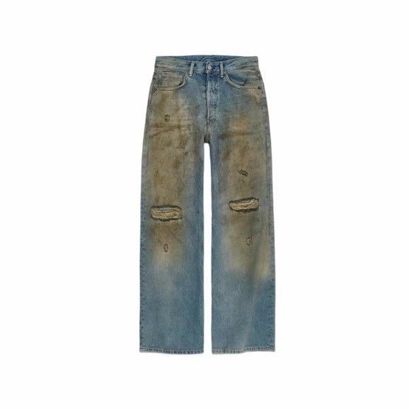 Acne Studios Acne 2021 Fall Distressed Mid-Rise Straight Jeans Size 30" / US 8 / IT 44 - 1 Thumbnail