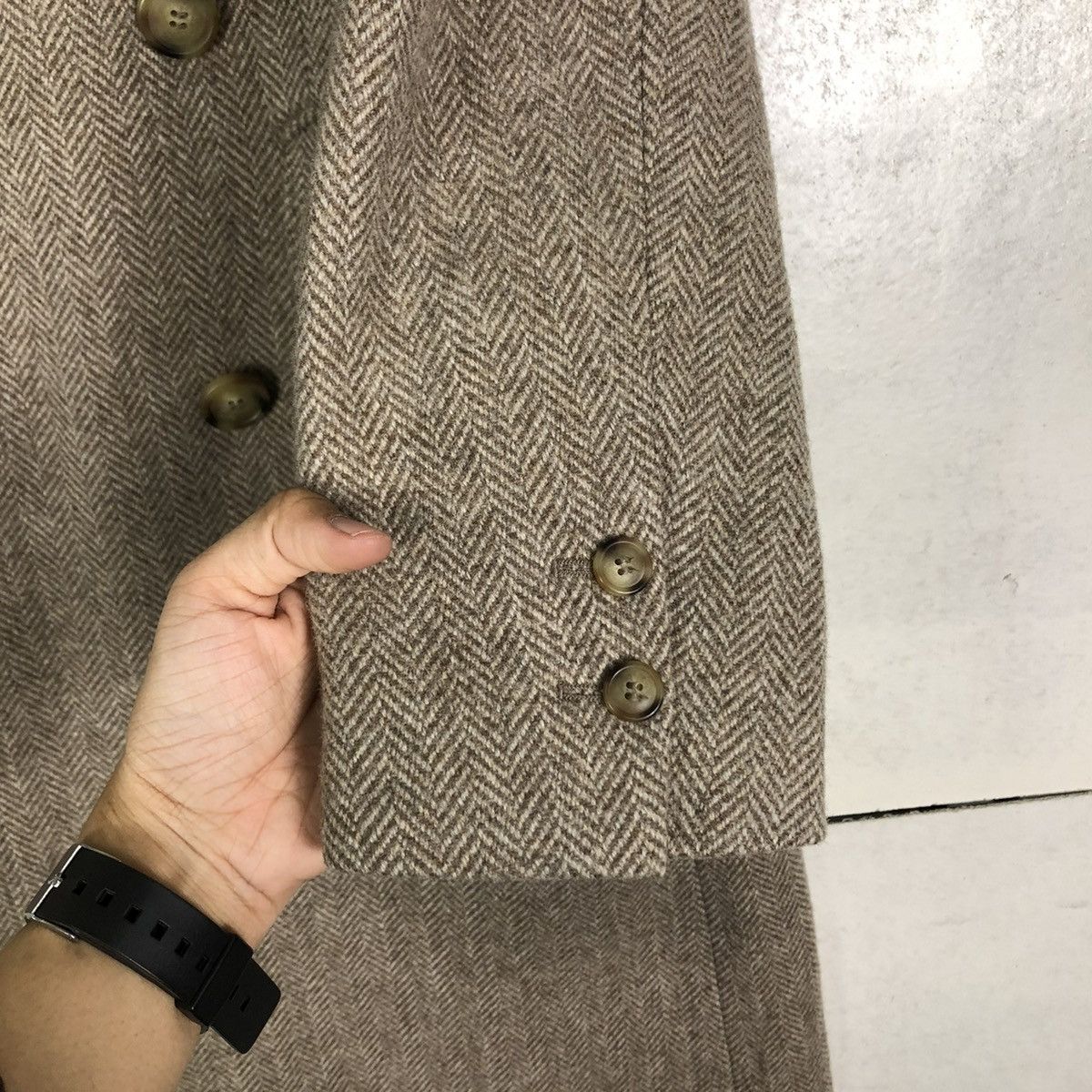 Japanese Brand 🔥RICH BROWN WOOL HERRINGBONE LONG JACKET ISSEY MIYAKE Size M / US 6-8 / IT 42-44 - 16 Thumbnail