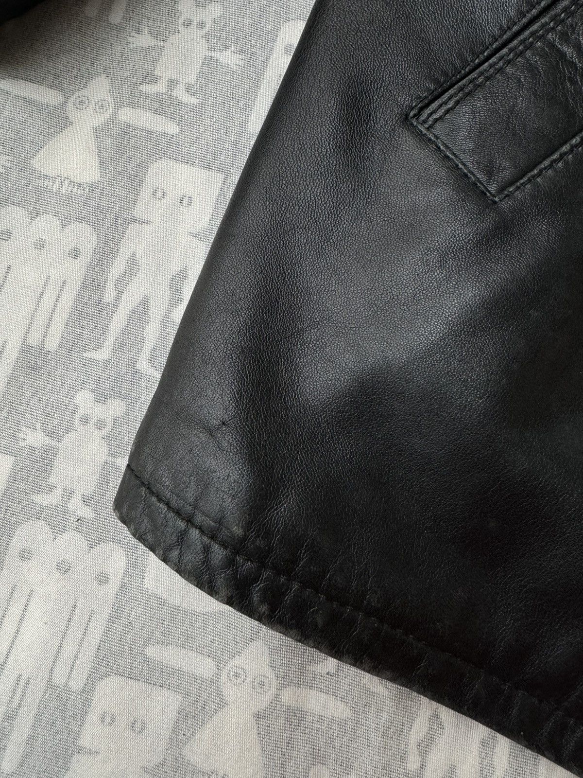 Jil Sander Jil Sander 1980's Double Breasted Leather Caban Jacket Size US S / EU 44-46 / 1 - 10 Thumbnail