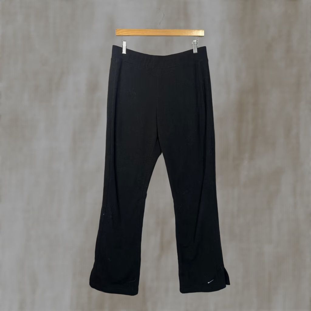 Nike Nike Black Men's Pants Size L Casual Straight Cotton Drawstring Size US 33 - 1 Thumbnail