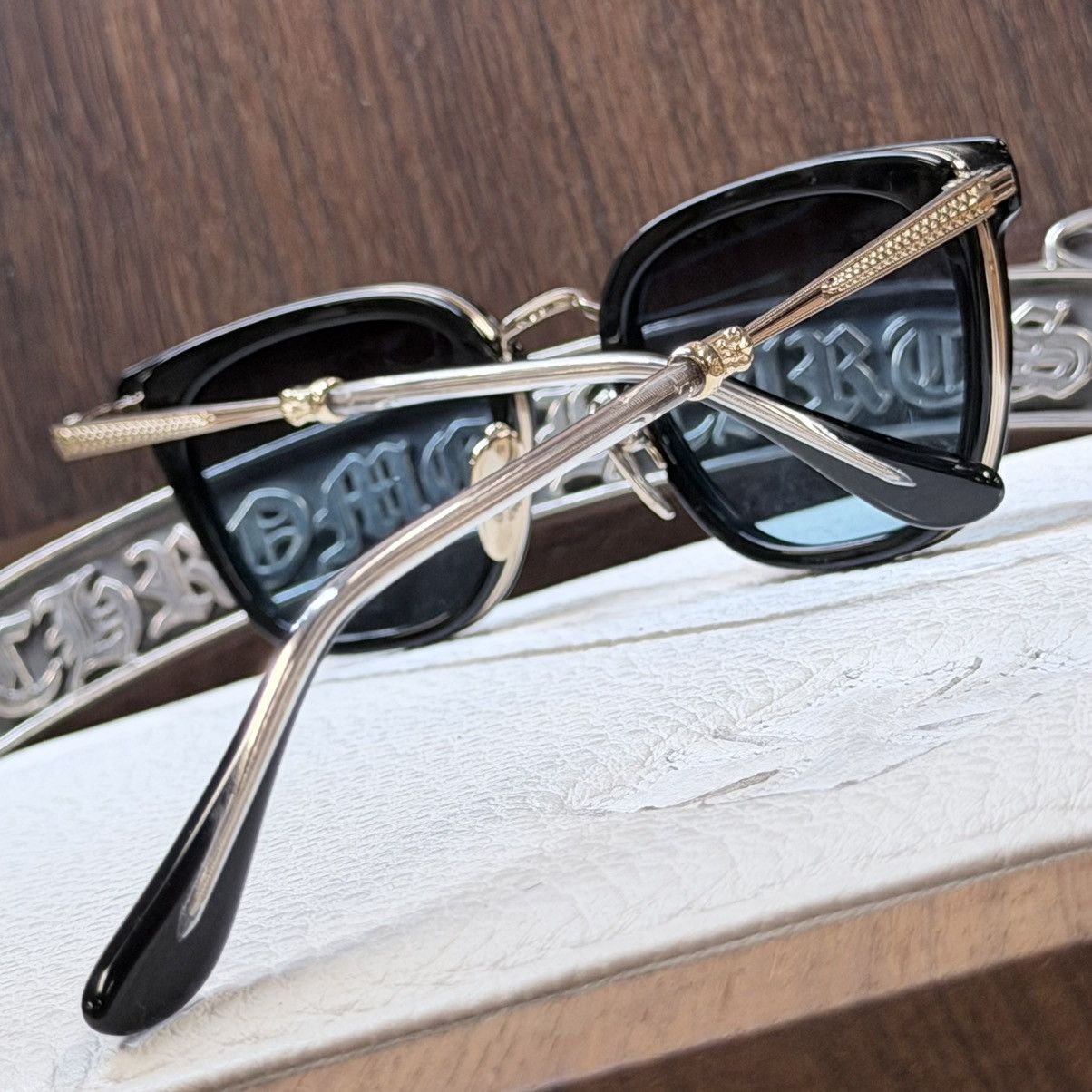 Chrome Hearts Chrome Hearts Strapadictome ‘Ocean’s Depth’ Sunglasses Size ONE SIZE - 10 Thumbnail