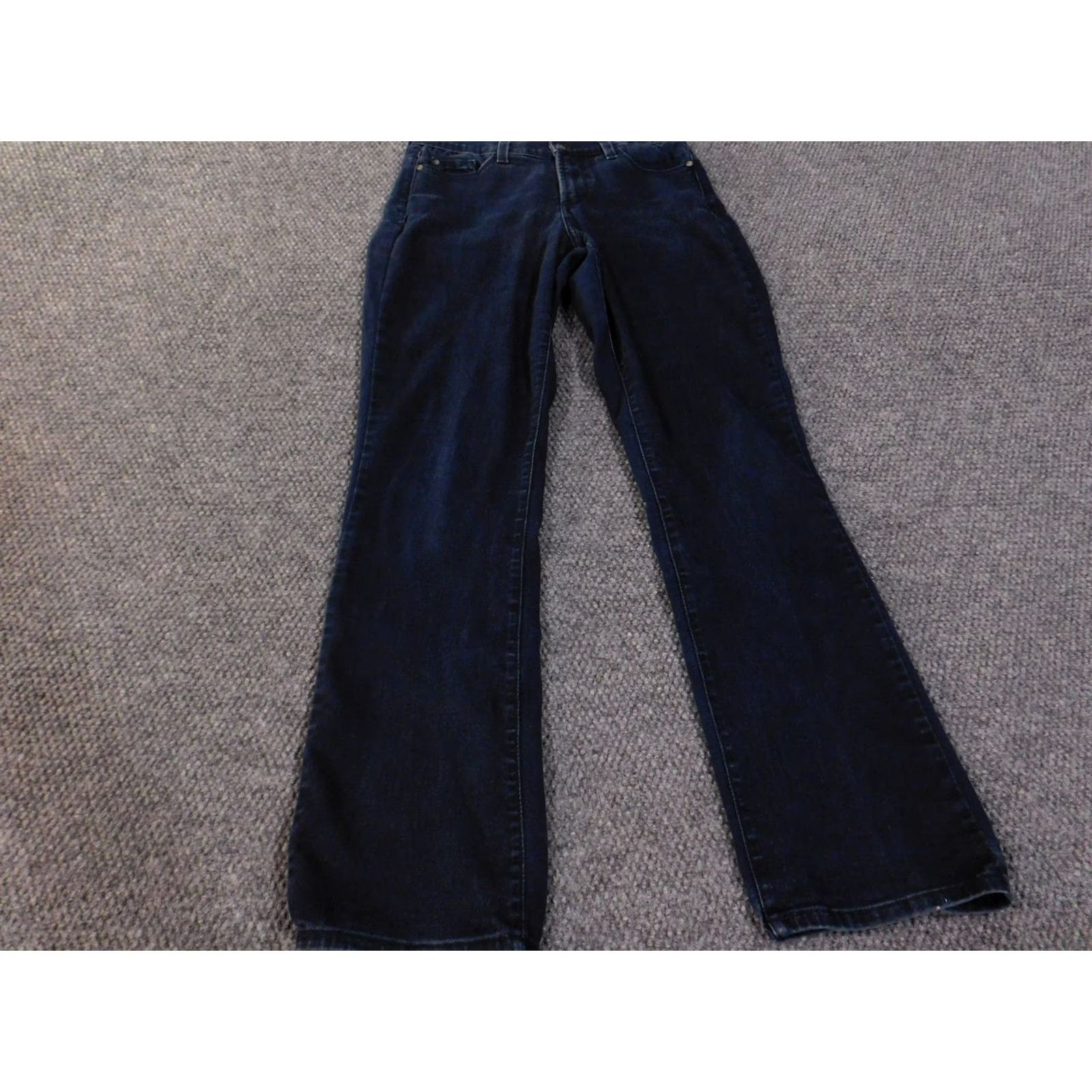 NYDJ NYDJ Jeans Womens 6 Blue Dark Wash Straight Leg Rhinestone Embellished Pockets Size 28" / US 6 / IT 42 - 4 Thumbnail