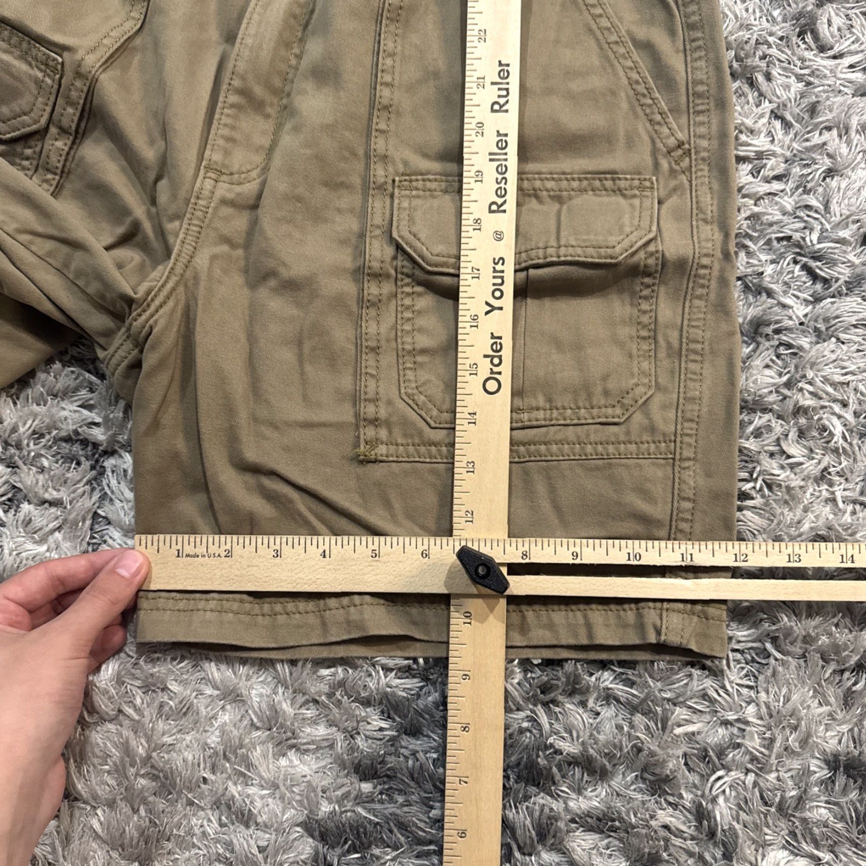 Lee VINTAGE Lee Cargo Shorts Men Beige 34 Stretch Waist 00’s Khaki Brown Y2K Rare Mens Size US 34 / EU 50 - 5 Thumbnail