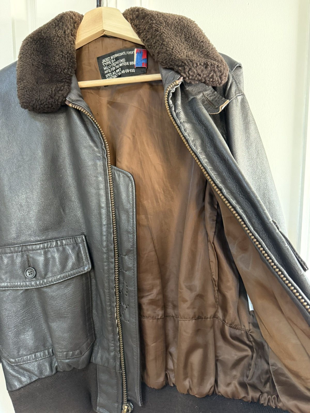 Other WW2 Military Flyers Type G-1 Leather Jacket Mil-J-78240 Size US M / EU 48-50 / 2 - 4 Thumbnail