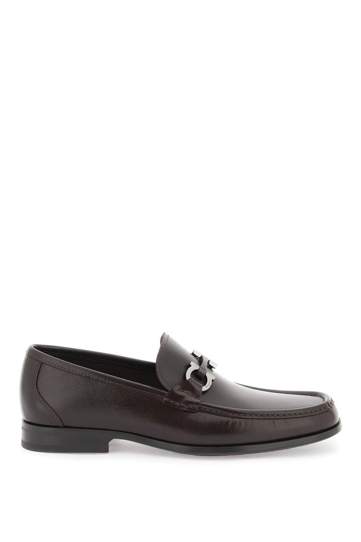 image of Salvatore Ferragamo Ferragamo "gancini Ornament Shoes in Cocoa Brown, Men's (Size 7)
