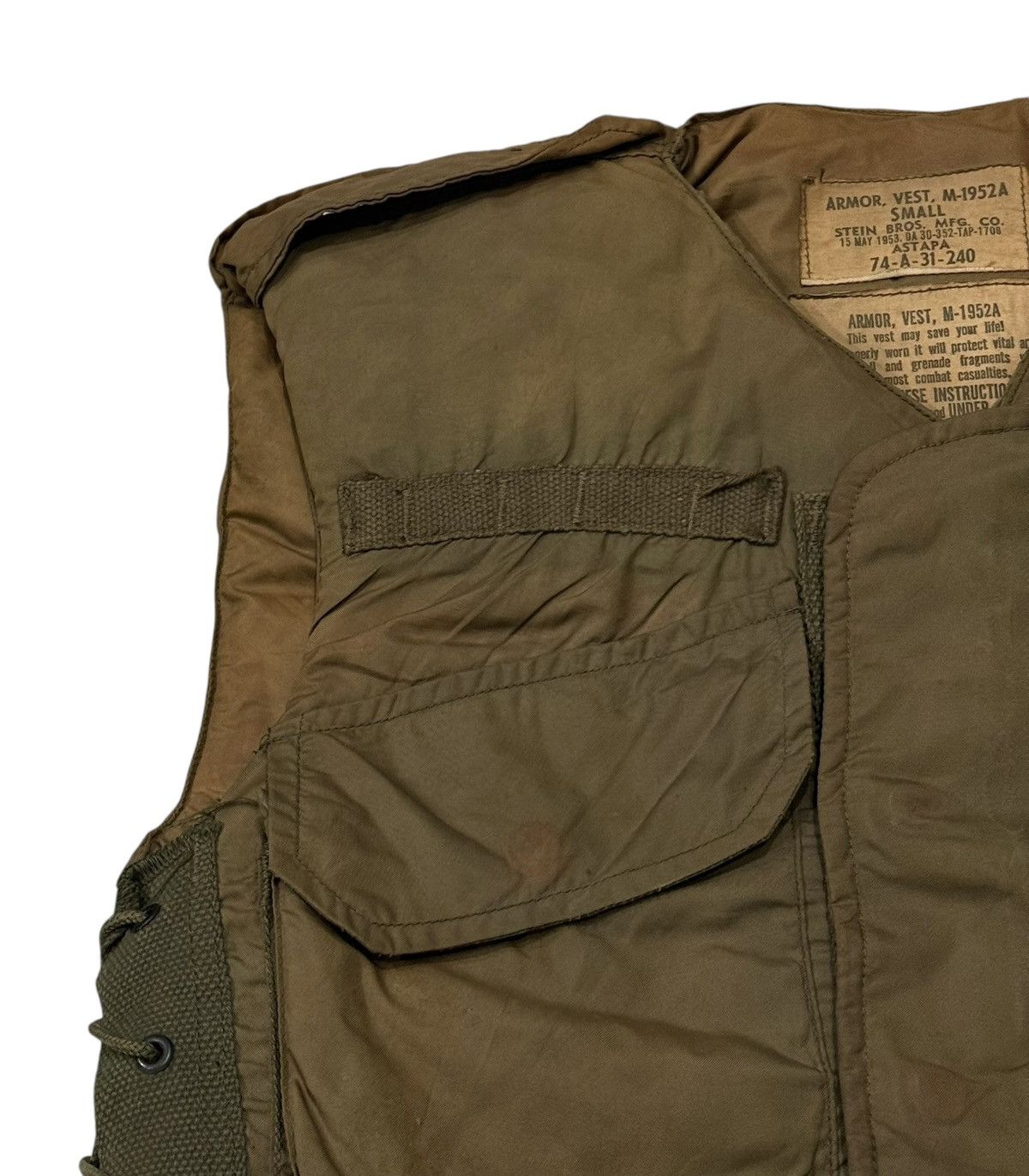 Vintage ‼️VERYRARE‼️Vintage 1953 Stein Bros Mfg Armor Military Vest Size US S / EU 44-46 / 1 - 5 Thumbnail
