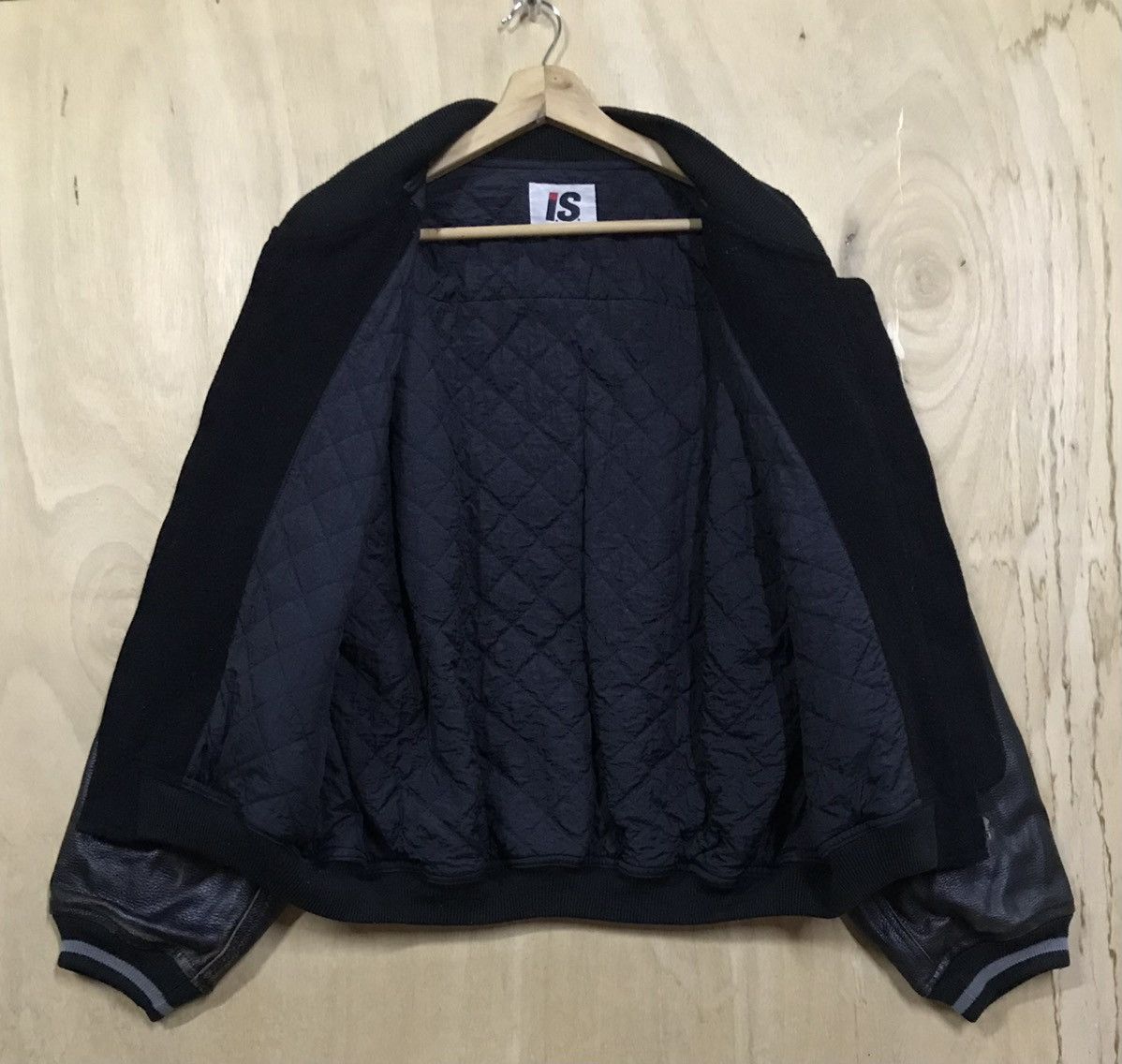 Issey Miyake Vintage 80’s Issey Miyake Leather Sleeve Varsity Jackets Size US M / EU 48-50 / 2 - 3 Thumbnail