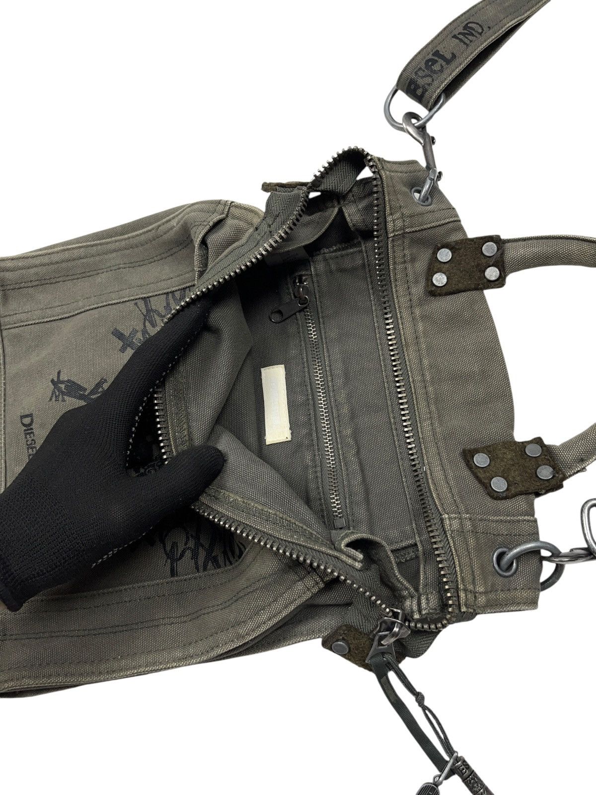 Diesel Vintage Diesel Avant Garde Crossbody Canvas Bag Military Size ONE SIZE - 9 Thumbnail